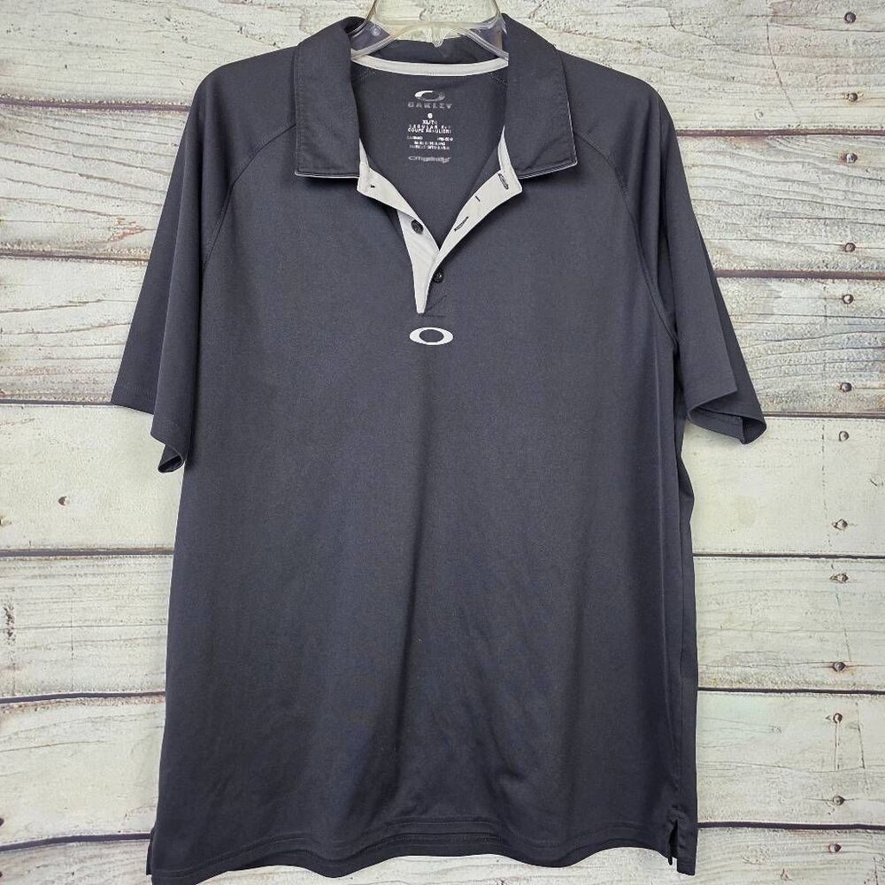 Oakley Polo Shirt XL Tall Black Performance